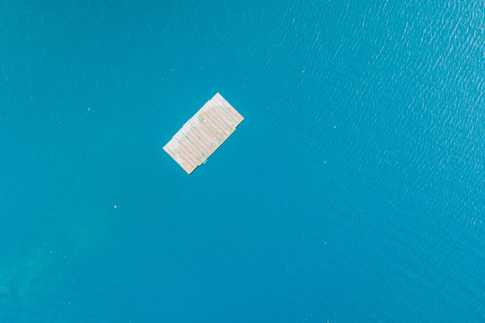 Amazing crystalline blue water of Media Luna Lagoon at Rio Verde in San Luis Potosi, Mexico