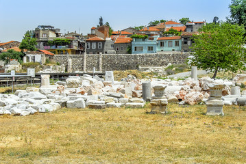 Izmir, Turkey, 20 May 2008: Inherited from the past, Izmir Agora (Smyrna Agora Ancient City)