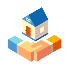 Property deal Isometric illustration