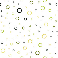 Light Green, Yellow vector seamless background with bubbles.