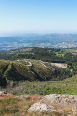 Fototapeta na wymiar Breathtaking view of Serra da Freita, from the Detrelo da Malhada Observation Deck.