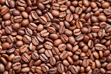 Roasted coffee beans background