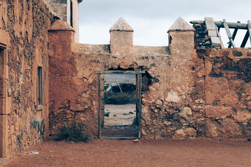 Abandoned fortress in desert