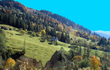 Autumn landscape of Carpathian