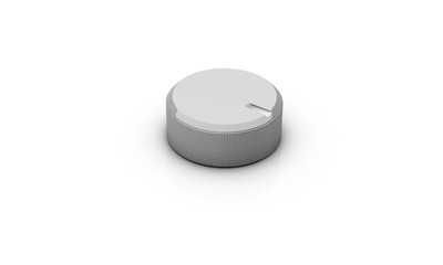 Volume button silver on white background 3d illustration