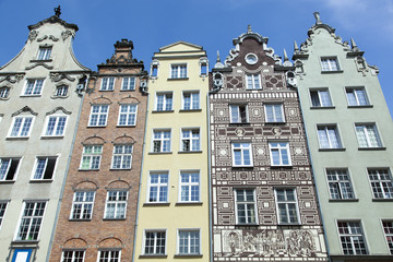 Fototapeta na wymiar Gdansk Old Town Buildings