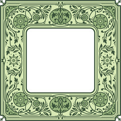 Floral Square Frame.White Space in the Centre