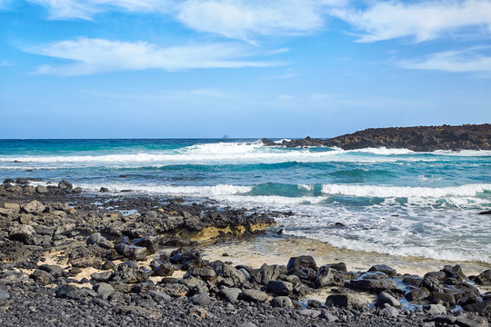 Fototapeta Landscape of Lanzarote Island, Canaries