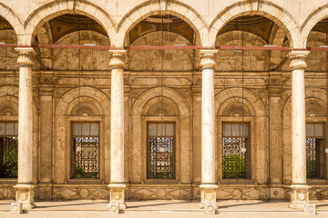 Courtyard of the Mohammed Ali Mosque, Cairo, Egypt.