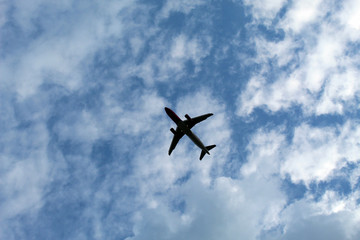 Airplane on the sky