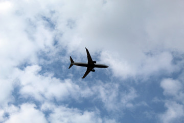 Fototapeta na wymiar Airplane on the sky