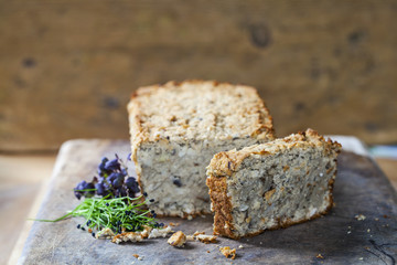 White bean and mushrooms vegan baked pate