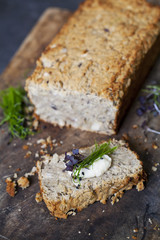 White bean vegan baked pate