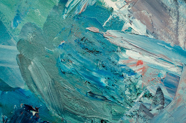 Texture mixed oil paints in different colors