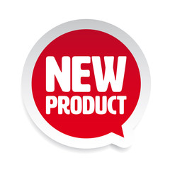 New Product sticker speech bubble