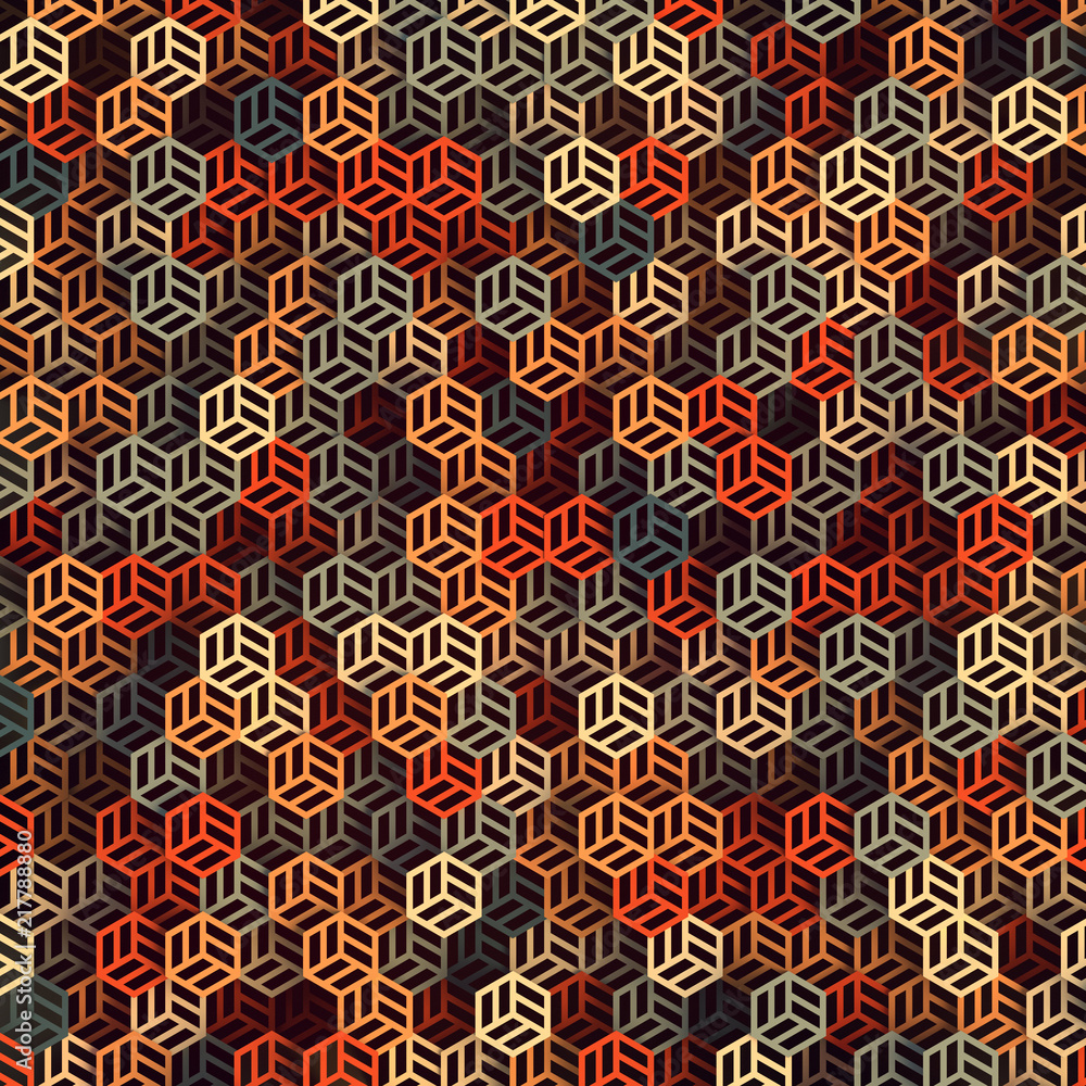 Aufkleber Multicolored abstract surface pattern. Computer generated composition. 3d rendering