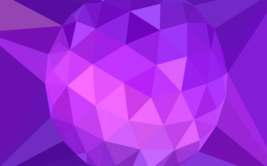 Light Purple, Pink vector abstract polygonal template with a gem in a centre.