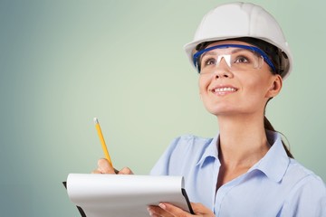 Portrait of young student of architecture on