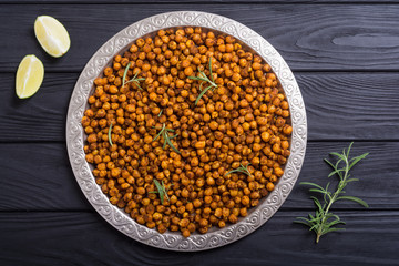 Roasted chickpeas with rosemary