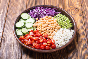 Healthy vegetarian salad