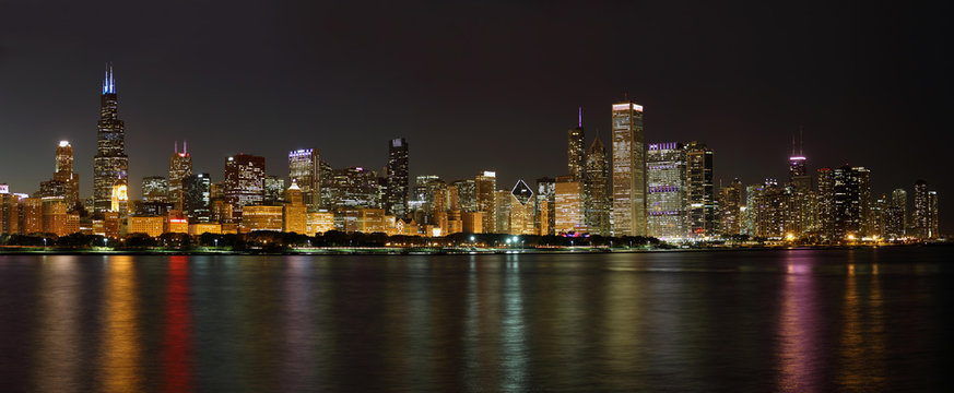  Chicago Skyline at Night
