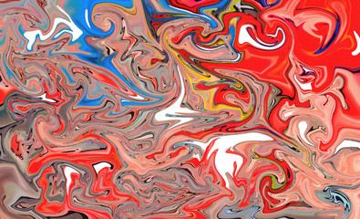 Abstract background in impressionism style. Marble art in liquid painting. Modern fluid artwork. Creative texture. Swirl pattern with marbled elements. Vortex bright design. Fantasy style effect. 