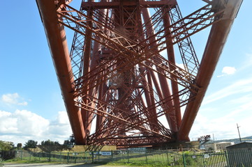Structural details of the Forth Rail Bridge over the Firth of Forth connecting Edinburgh to Fife,...
