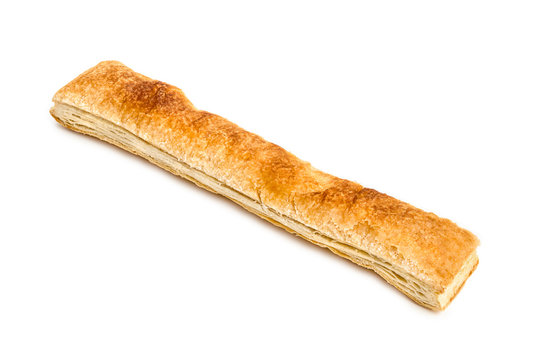 Banderilla sweet bread traditional Mexican bakery isolated on white background