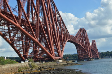 The Forth Rail Bridge over the Firth of Forth connecting Edinburgh to Fife, photogrpahed from North Queensferry, Fife