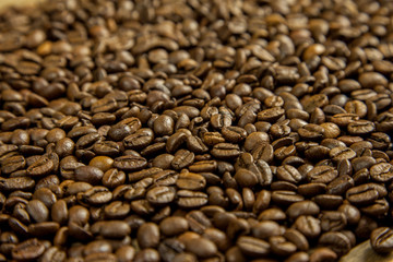 Granos de café tostados