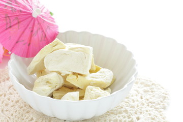 Thailand food, dried durian