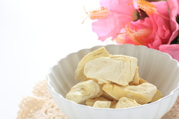 Thailand food, dried durian