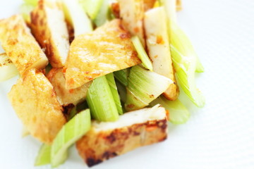 Fish cake and celery stir fried for Chinese food image