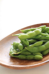 Japanese food, boiled soy bean for summer food image