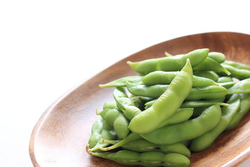 Japanese food, boiled soy bean for summer food image