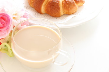 Fototapeta na wymiar sugar croissant for breakfast image