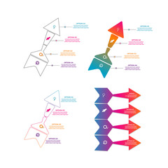 Creative modern chart data infographic with modern arrow concept design for diagram,workflow,presentation template.vector