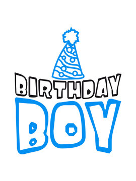 hut junge mann Birthday boy geburtstag feiern party jubiläum fest geschenke spaß geburtstagskind kind älter jahr alt clipart