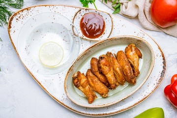 chicken wings in barbecue sauce
