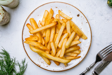 french fries on board