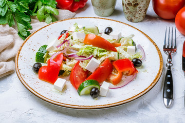 Greek salad with feta