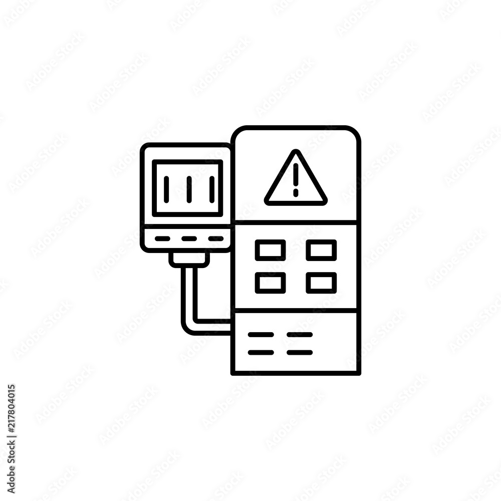 Poster control system icon. element of production icon for mobile concept and web apps. thin line control s