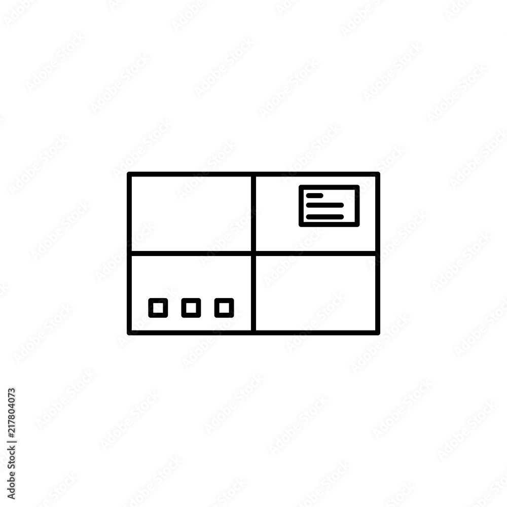 Aufkleber parcel icon. element of production icon for mobile concept and web apps. thin line parcel icon can b