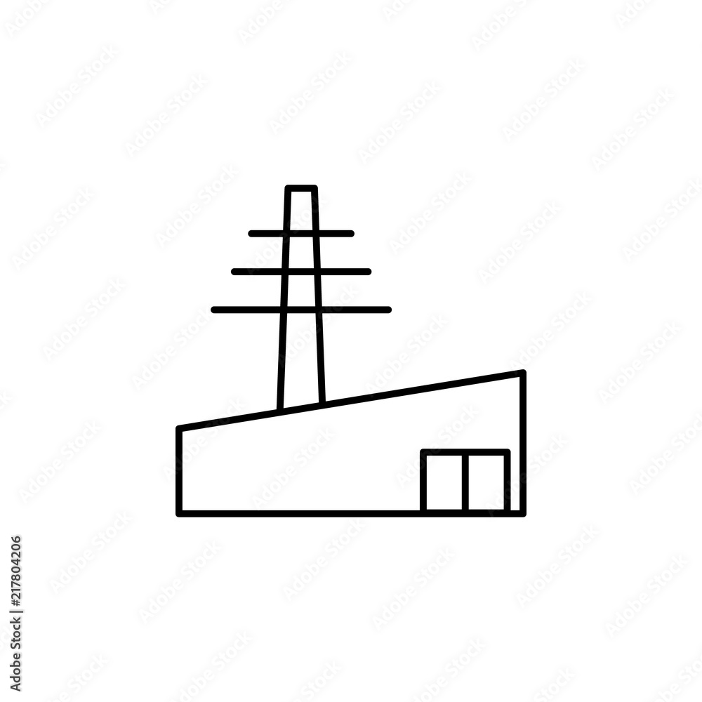 Poster power tower icon. element of production icon for mobile concept and web apps. thin line power tower 