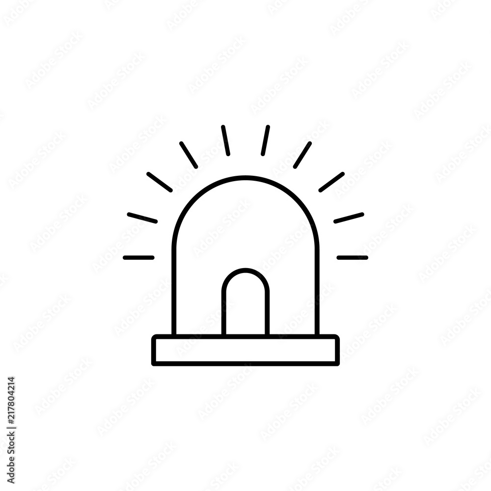 Poster siren icon. element of production icon for mobile concept and web apps. thin line siren icon can be 