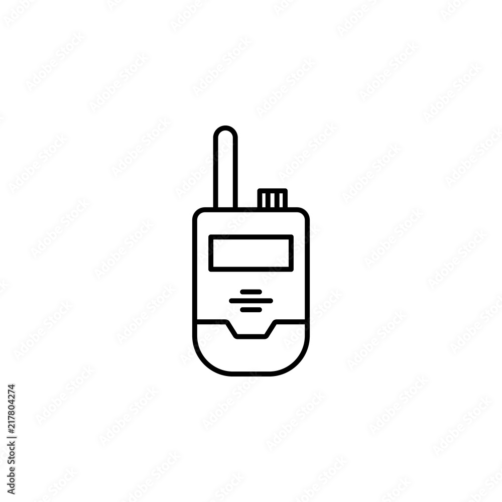 Poster walkie talkie icon. element of production icon for mobile concept and web apps. thin line walkie tal