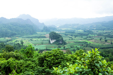 Mountain in the rainy season