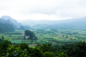 Mountain in the rainy season