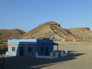 Poblado mexicano en desierto de Tabernas, Almeria. Andalucia, España