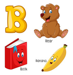 Illustration of B alphabet